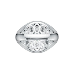 Sterling Silver Semi Mount Ring Setting Round RD 7x7mm with White Topaz or Moissanite DHJ
