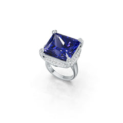 10K 14K Gold or 18K Gold Semi Mount Ring Setting Princess Pr 17x17mm Diamond Accent Syzjewelry