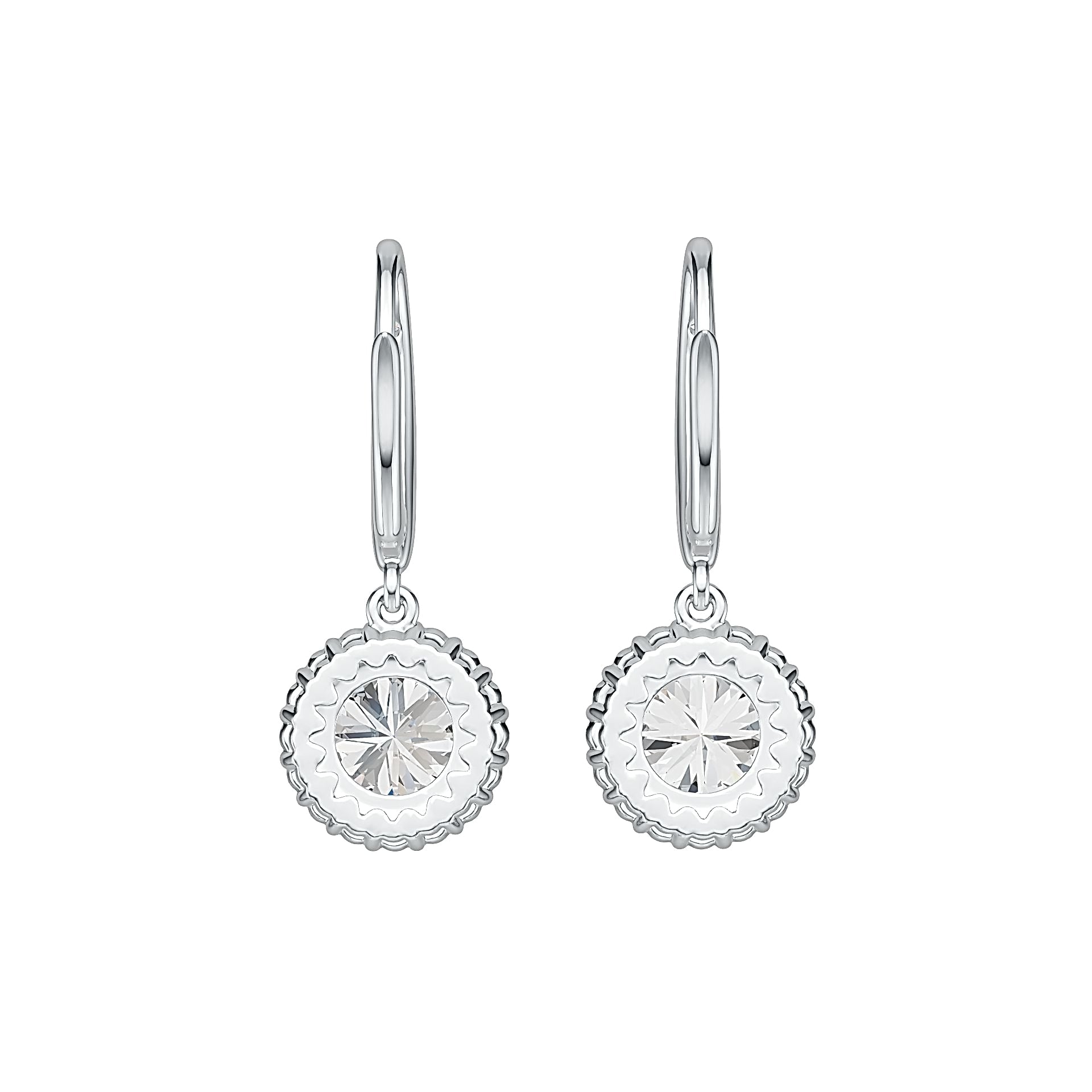 10K Gold Semi Mount Earrings Setting Round RD 8x8mm Halo Drop Earrings Moissanite Accent DHJ