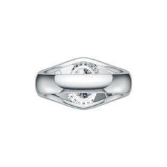 Platinum Semi Mount Ring Setting Oval OV 10X8mm Diamond Accent DHJ