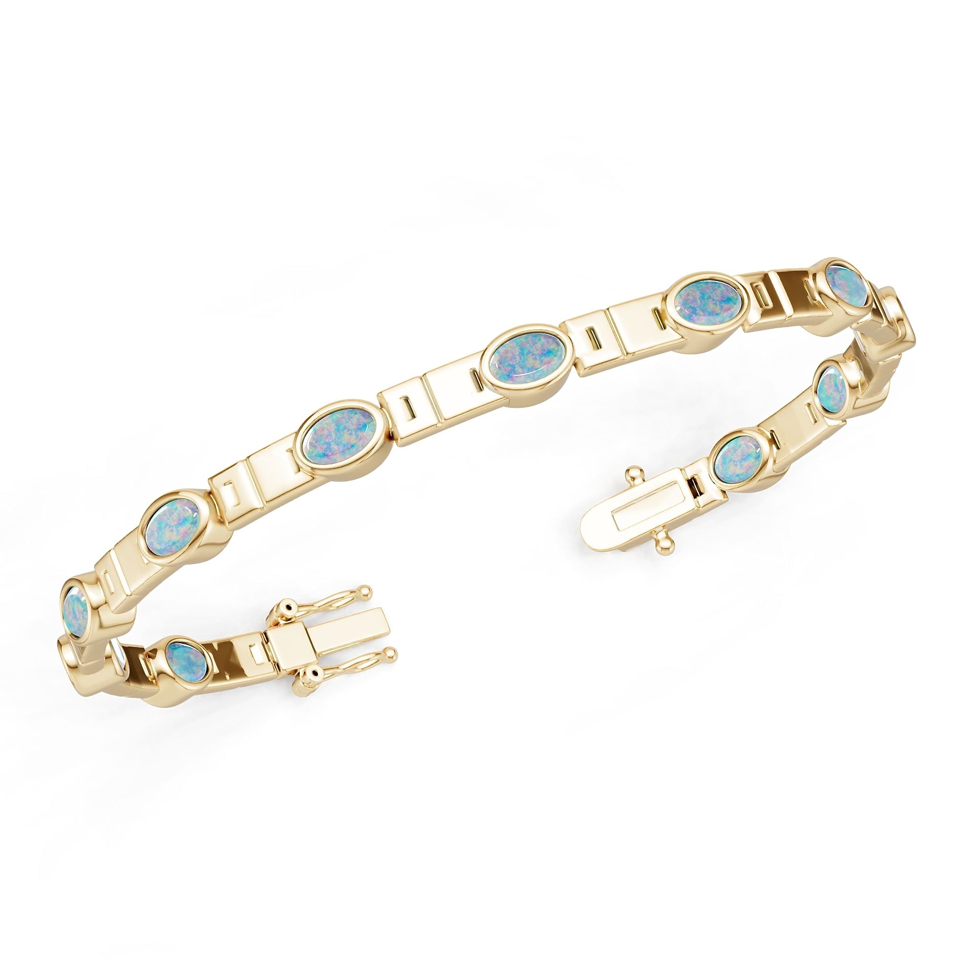 10K Gold Semi Mount Bracelet Setting Round Ro 5x4mm Syz Jewelry