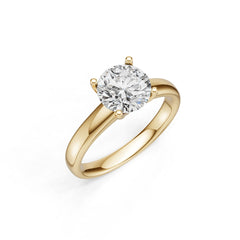 14K Gold Semi Mount Ring Setting Round Ro 8x8mm Diamond Accent Syz Jewelry
