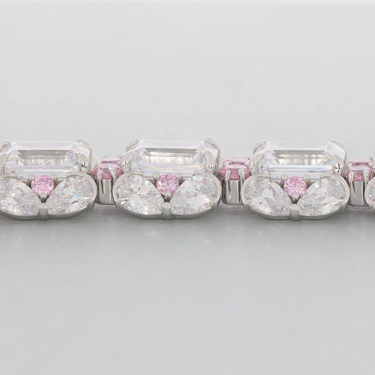 18K Gold Semi Mount Bracelet Setting Emerald OCT 10X8mm PE 6x4 RD3.5 Diamond Accent Syzjewelry