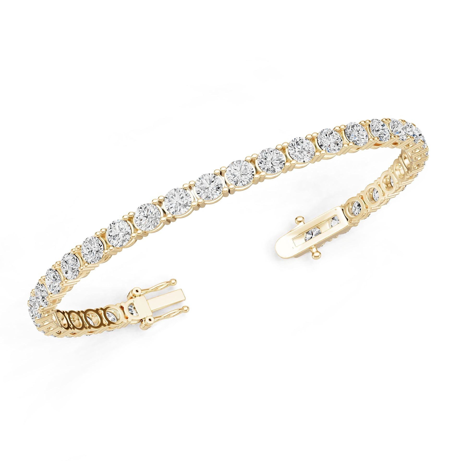 18K Gold Semi Mount Bracelet Setting Round Ro 5x5mm Diamond Accent Syz Jewelry