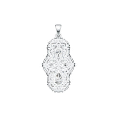 14K Gold Semi Mount Pendant Setting Pear PE 9X6mm Diamond Accent DHJ