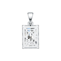 Sterling Silver Semi Mount Pendant Setting Emerald OCT 14X10mm DHJ