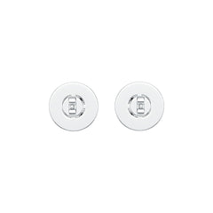 14K Gold Semi Mount Earrings Setting Round RD 5x5mm DHJ