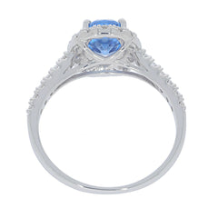 10K Gold 10K or 14K Gold Semi Mount Ring Setting Oval OV 8X6mm Halo Moissanite Accent DHJ