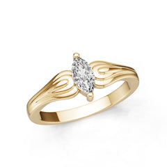 18K Gold Semi Mount Ring Setting Marquise Ma 8x4mm Syz Jewelry
