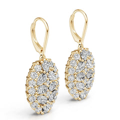10K Gold Semi Mount Earrings Setting Round Ro 5x3mm Moissanite Accent Syz Jewelry