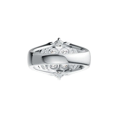 Sterling Silver Semi Mount Ring Setting Oval OV 4X3mm with White Topaz - Syzjewelry