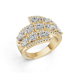 10K Gold Semi Mount Ring Setting Oval Ov 5x3mm Moissanite Accent Syz Jewelry