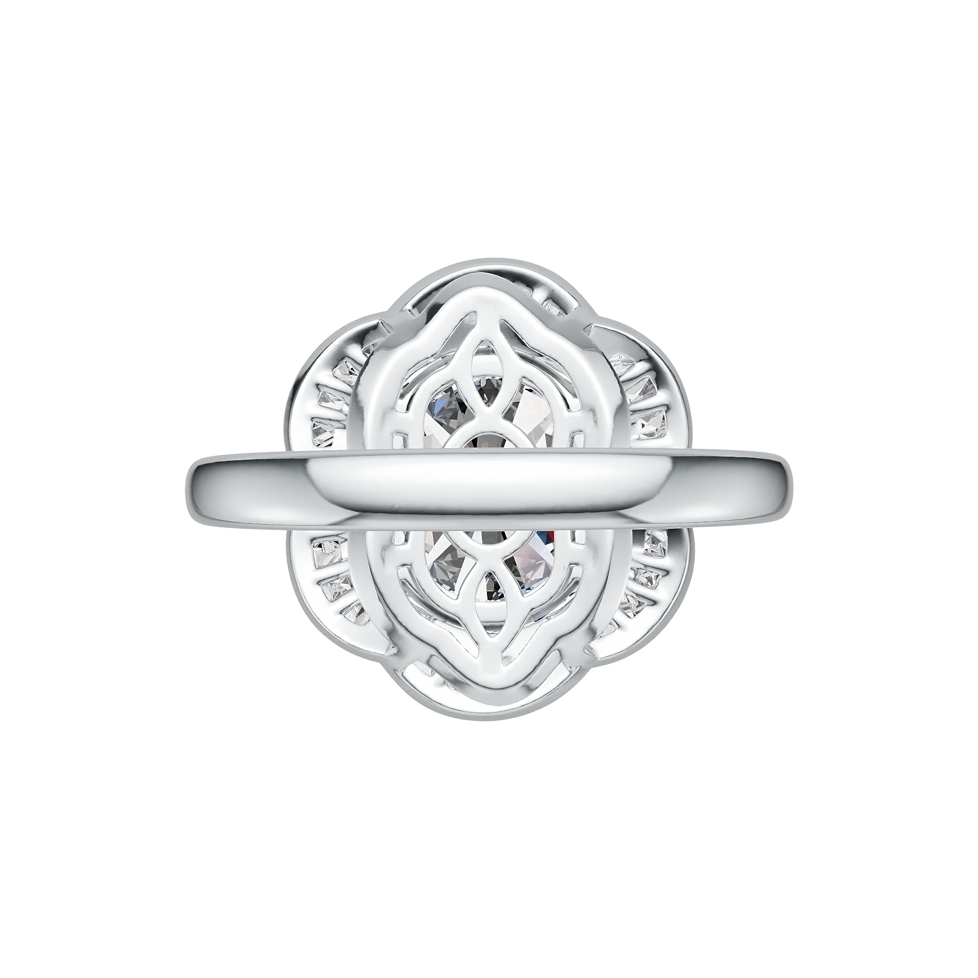 Sterling Silver Semi Mount Ring Setting Oval OV 12X10mm DHJ