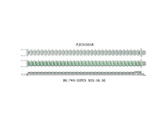 14K Gold Semi Mount Tennis Bracelet Setting Emerald OCT 7X5mm North South Syzjewelry