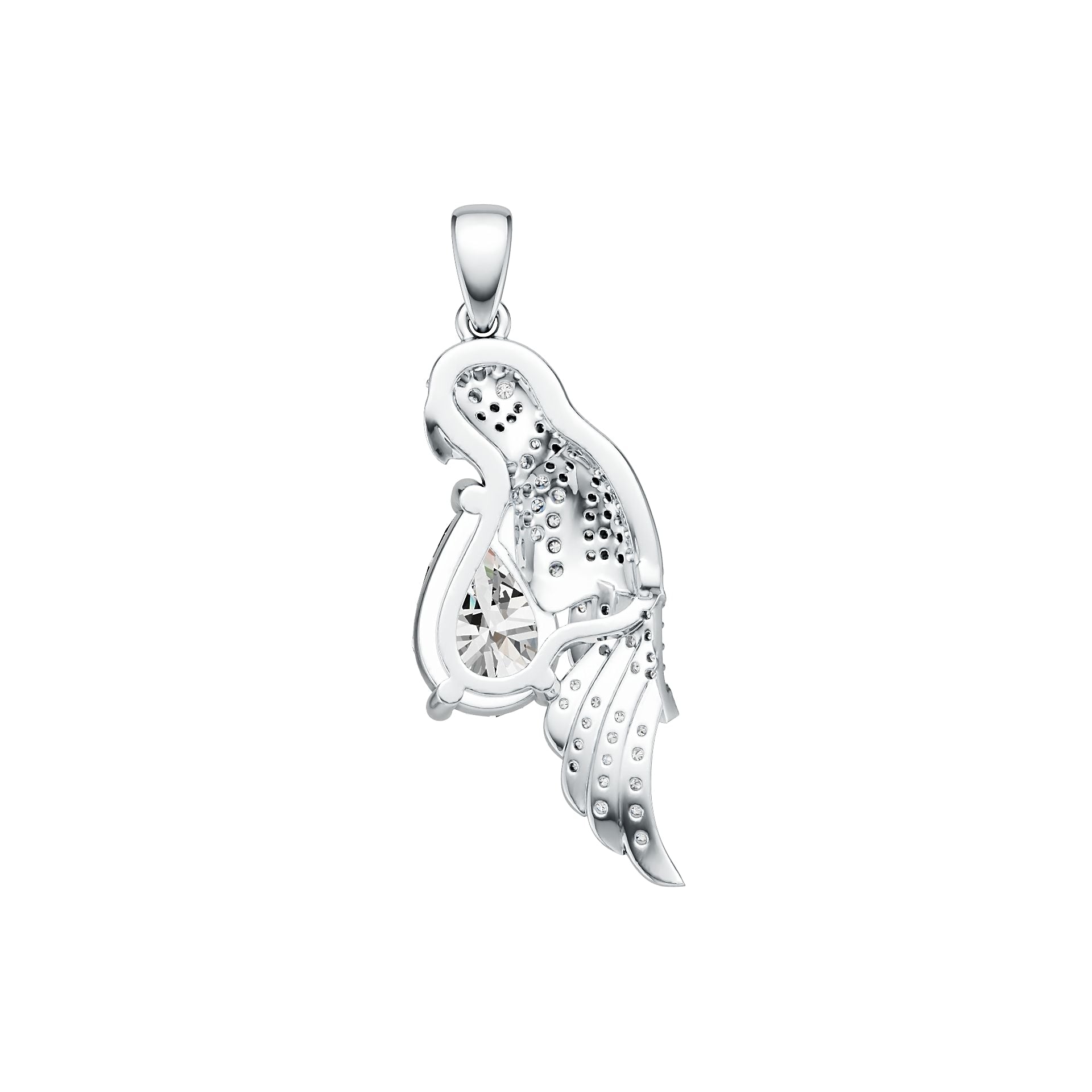 Sterling Silver Semi Mount Pendant Setting Pear PE 12X8mm DHJ