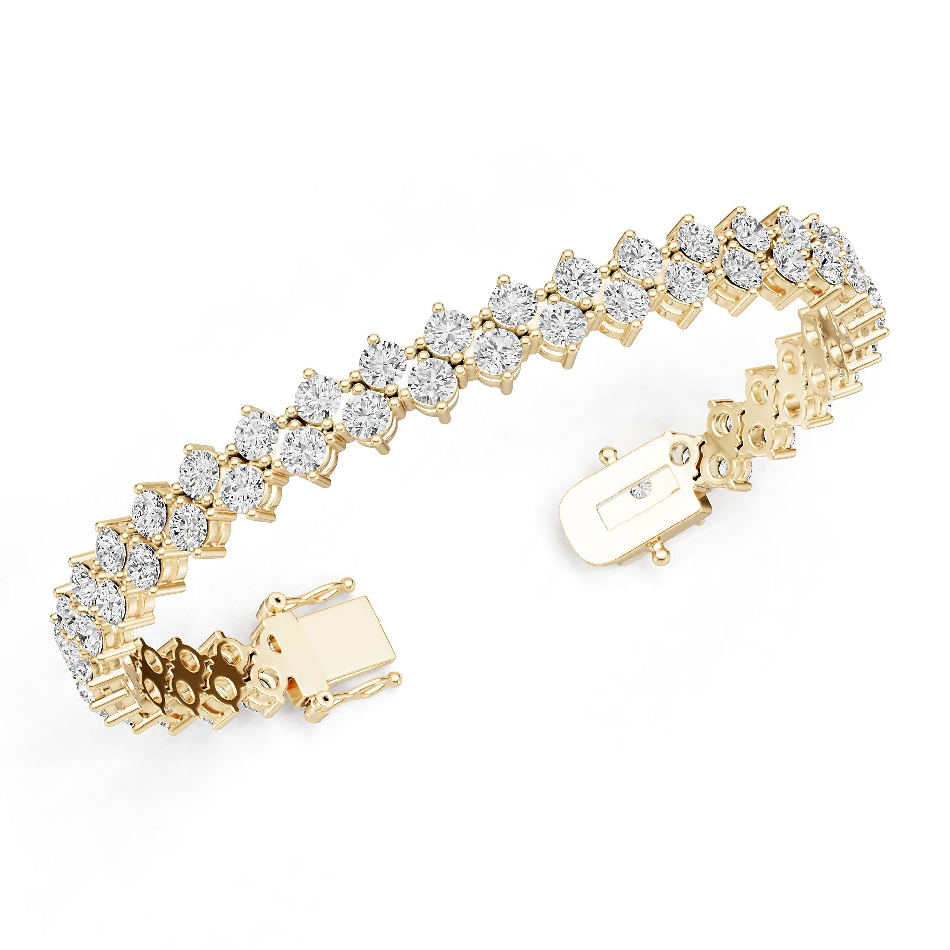 Platinum Semi Mount Bracelet Setting Round Ro 4x4mm Diamond Accent Syz Jewelry