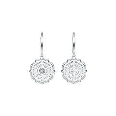 Sterling Silver Semi Mount Earrings Setting Round RD 8X8mm MQ 6X3mm DHJ