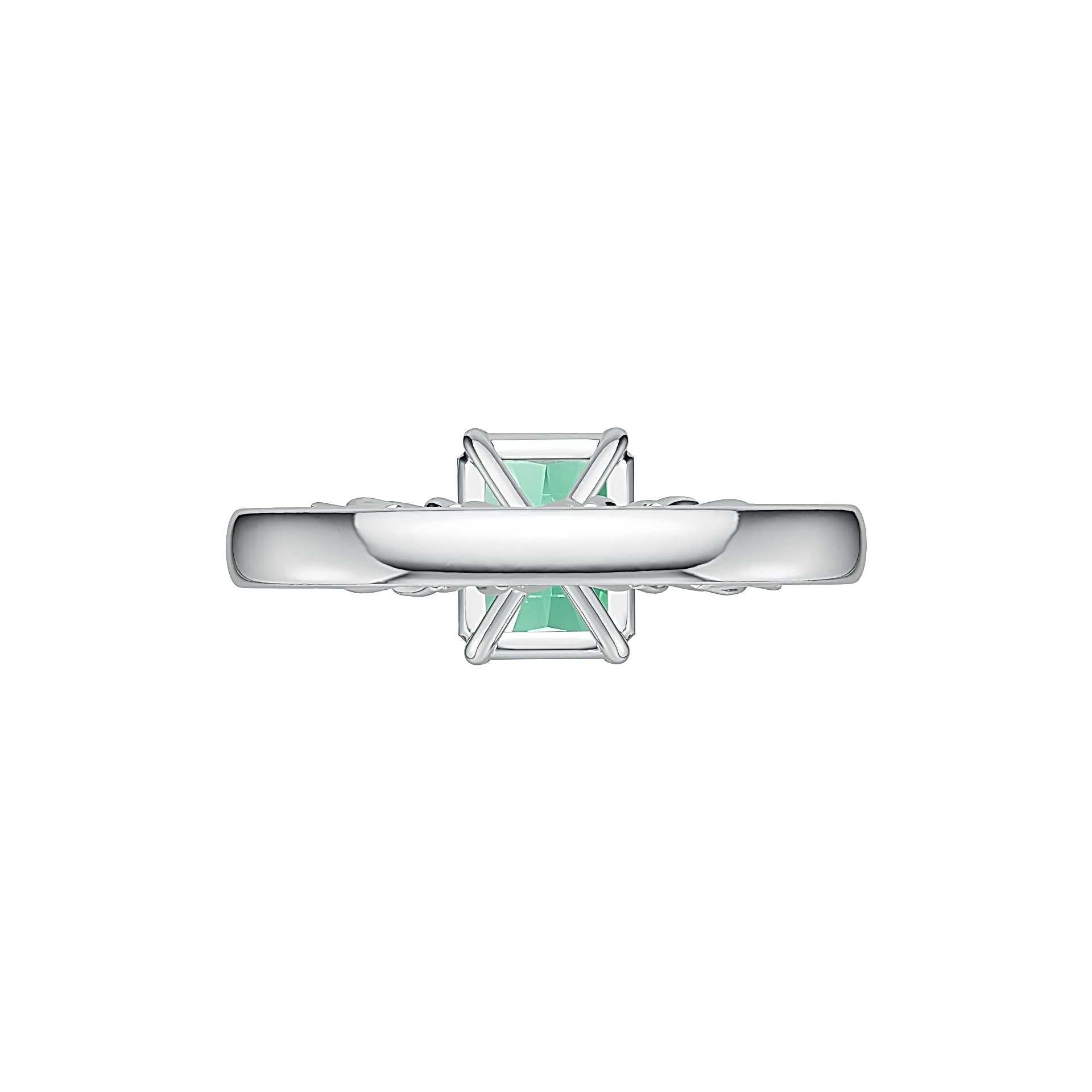 Sterling Silver Semi Mount Ring Setting Emerald OCT 9X7mm Solitaire Syzjewelry