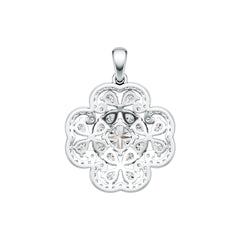 Sterling Silver Semi Mount Pendant Setting Cushion CU 6X6mm DHJ