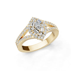 Platinum Semi Mount Ring Setting Marquise Ma 5x2mm Diamond Accent Syz Jewelry