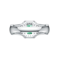 Platinum Semi Mount Ring Setting Cushion CU 7X5mm Halo Split Shank Diamond Accent DHJ