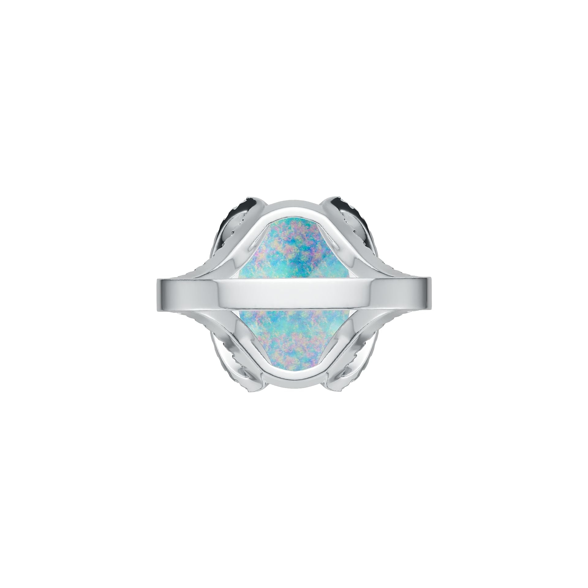 Sterling Silver Semi Mount Ring Setting Oval OV 16X12mm White Topaz DHJ