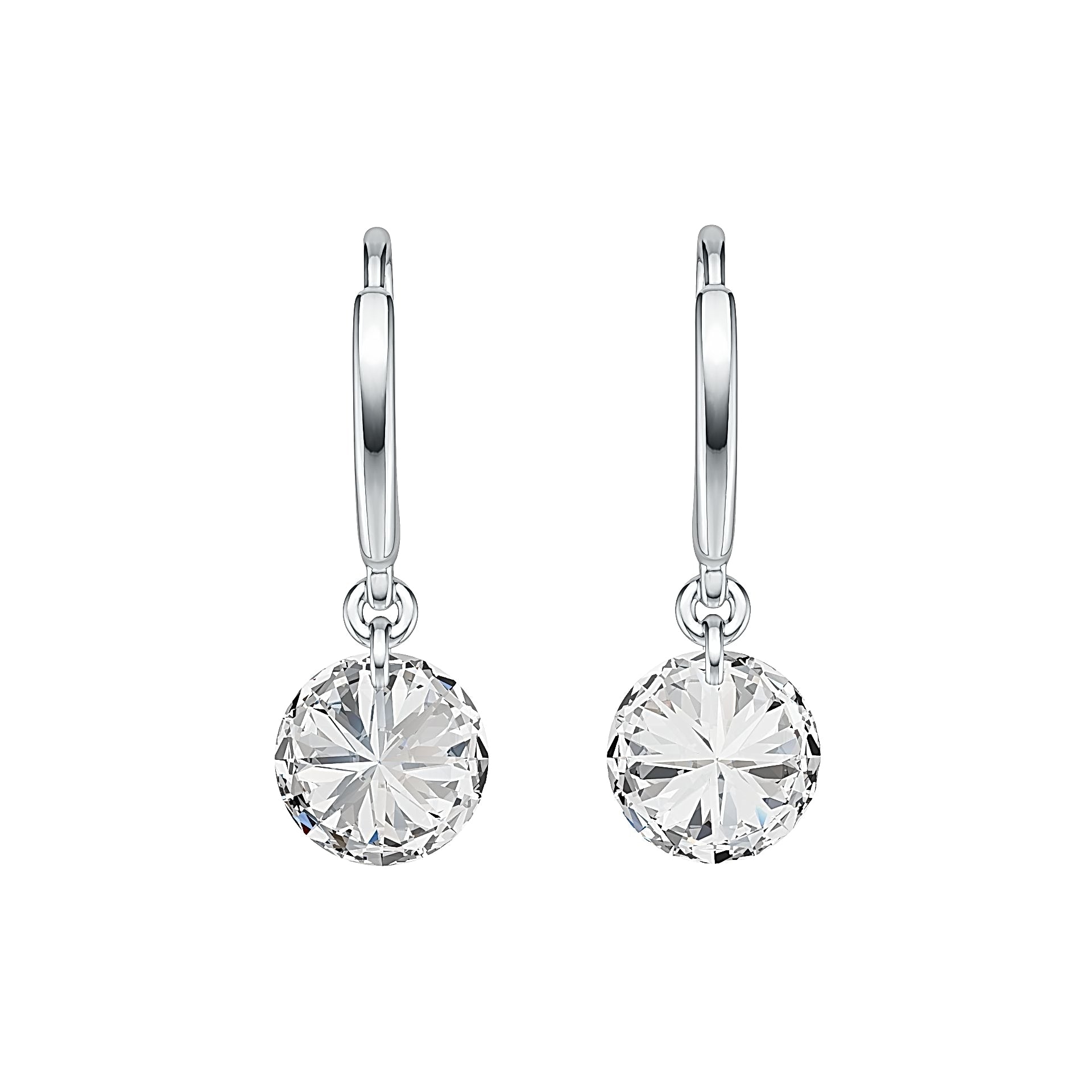 18K Gold Semi Mount Earrings Setting Round RD 8x8mm DHJ