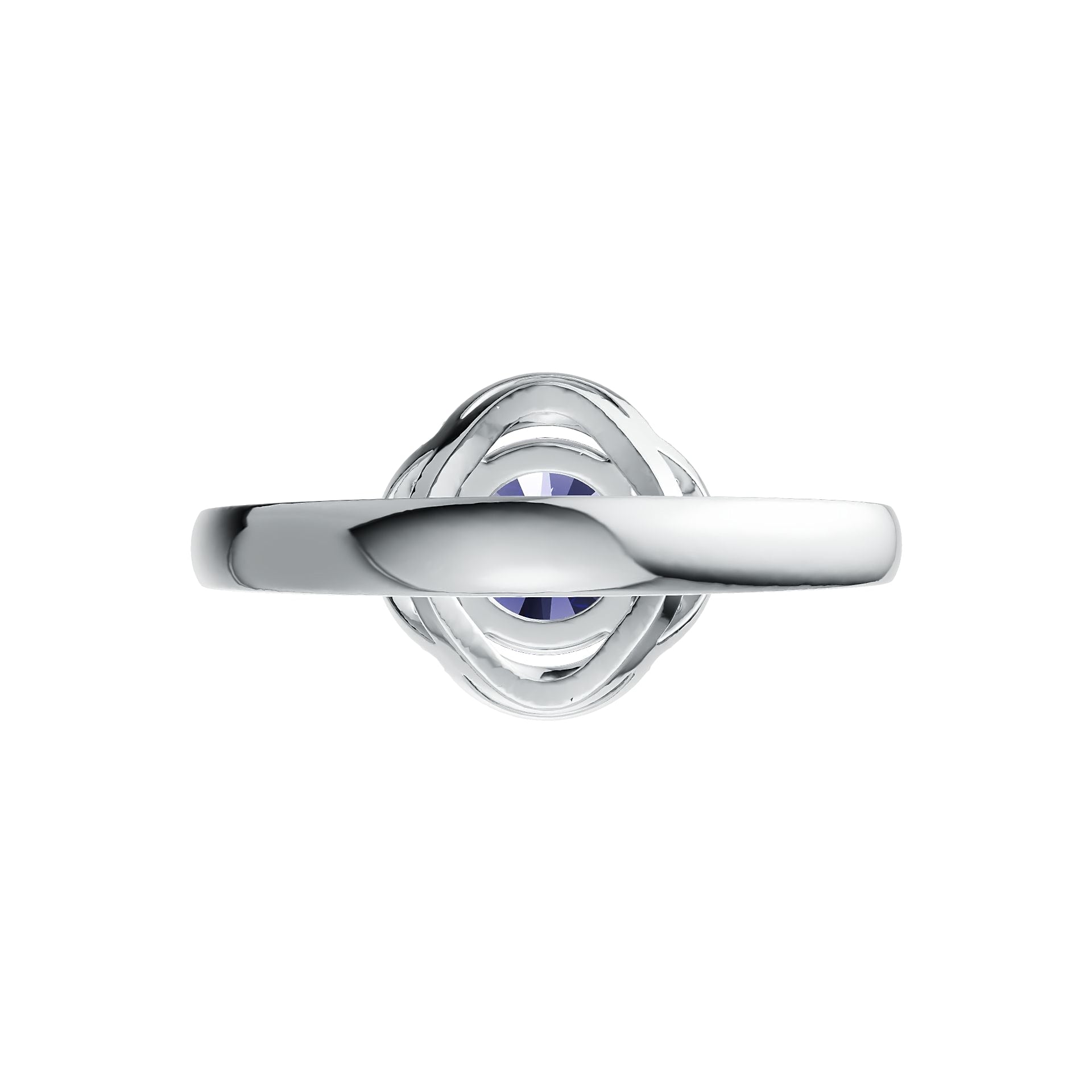 Sterling Silver Semi Mount Ring Setting Round 7X7mm Halo Syzjewelry