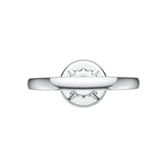 Sterling Silver Semi Mount Ring Setting Round RD 6.5x6.5mm Hidden Halo Engagement Ring DHJ