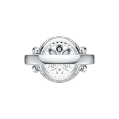 Sterling Silver Cluster Cocktail Ring with White Topaz or Moissanite DHJ