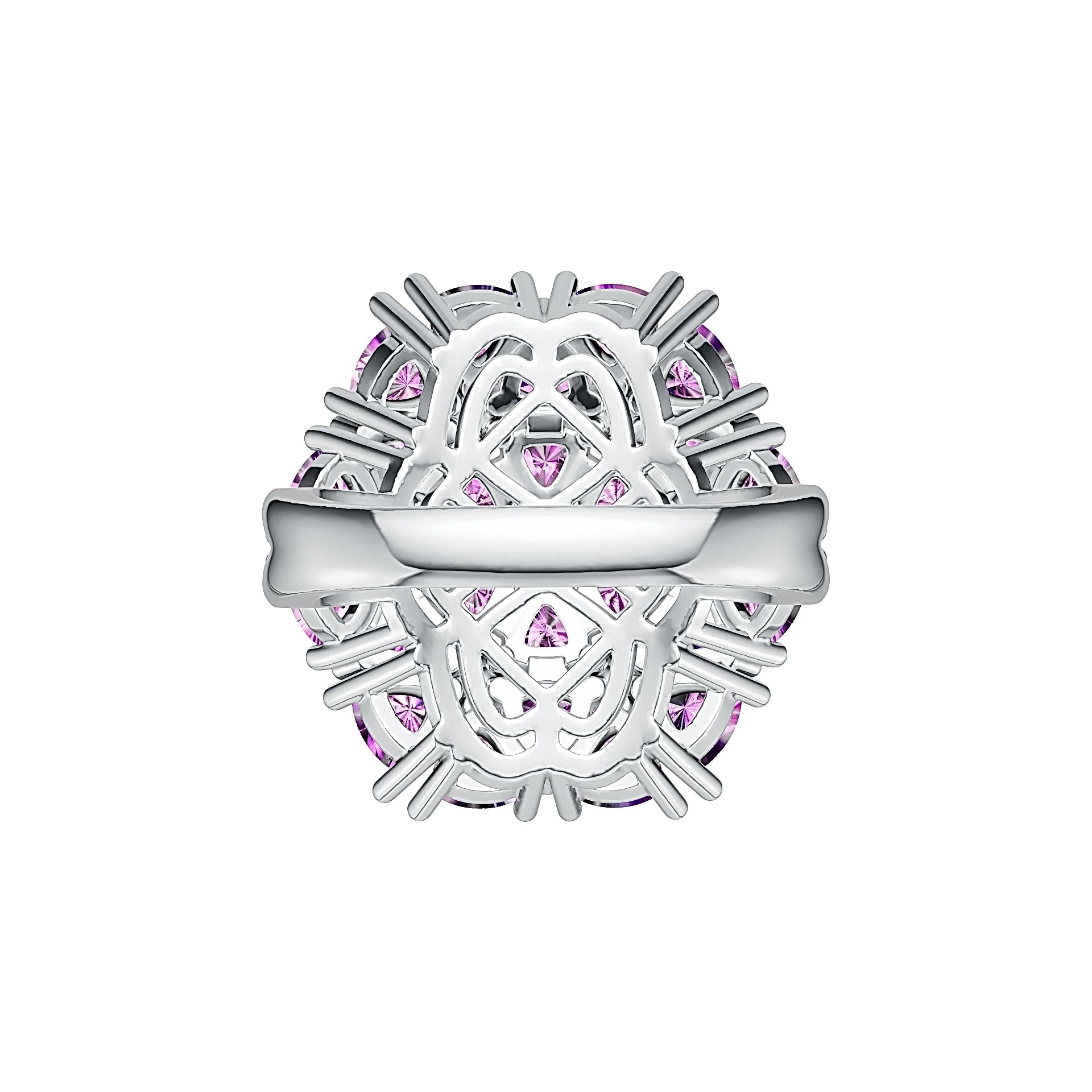 Sterling Silver Semi Mount Ring Setting Trillion TRI 4X4mm DHJ