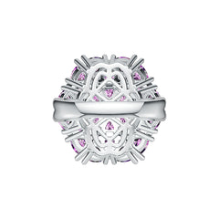 Sterling Silver Semi Mount Ring Setting Trillion TRI 4X4mm DHJ