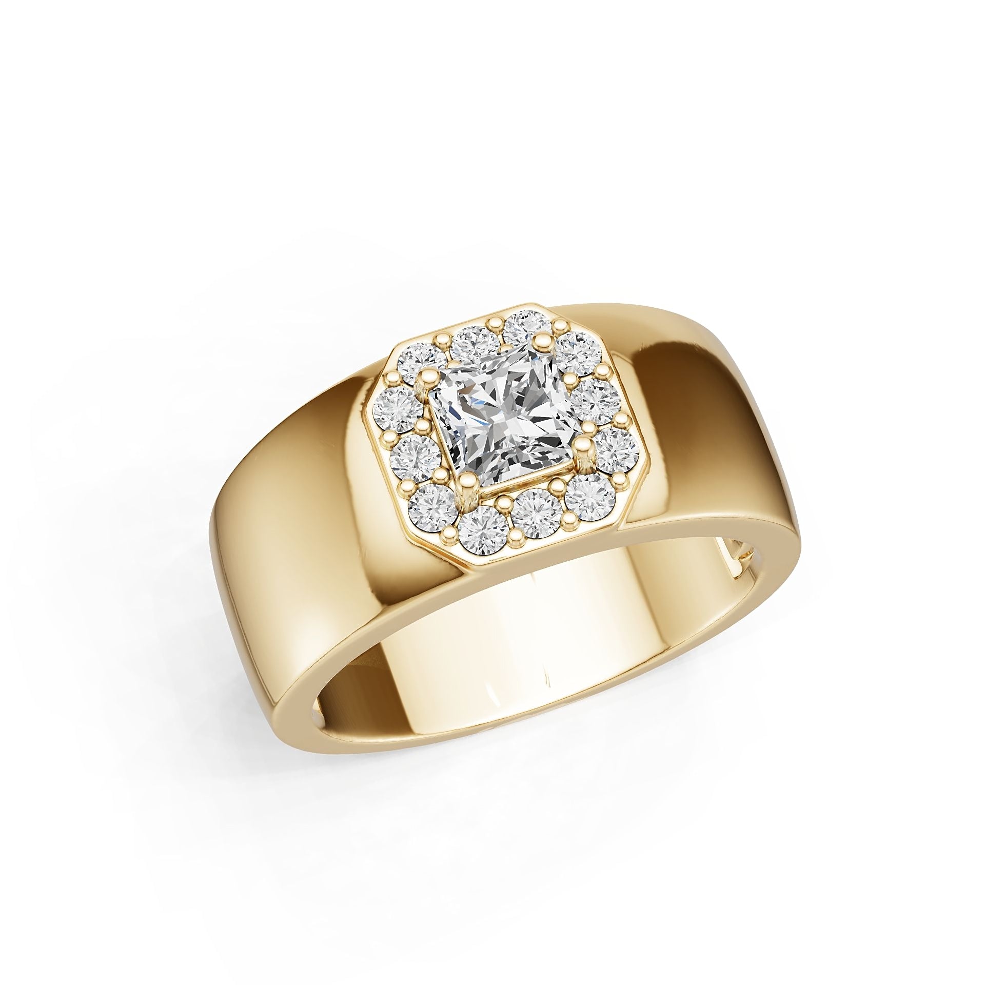 10K Gold Semi Mount Ring Setting Round Ro 5x5mm Moissanite Accent Syz Jewelry