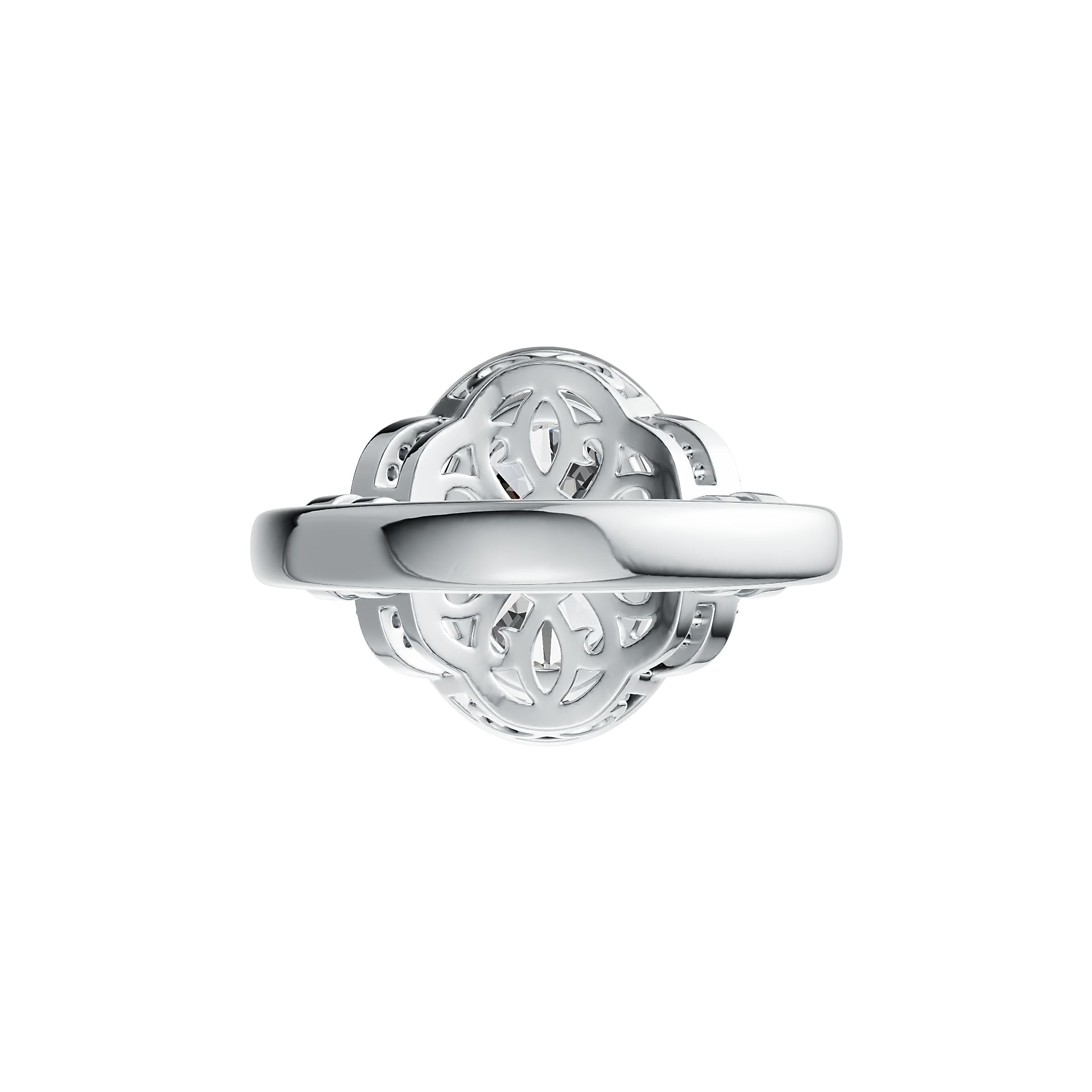 Sterling Silver Semi Mount Ring Setting Oval OV 14X10mm Halo DHJ