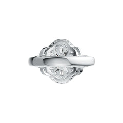 Sterling Silver Semi Mount Ring Setting Oval OV 14X10mm Halo DHJ
