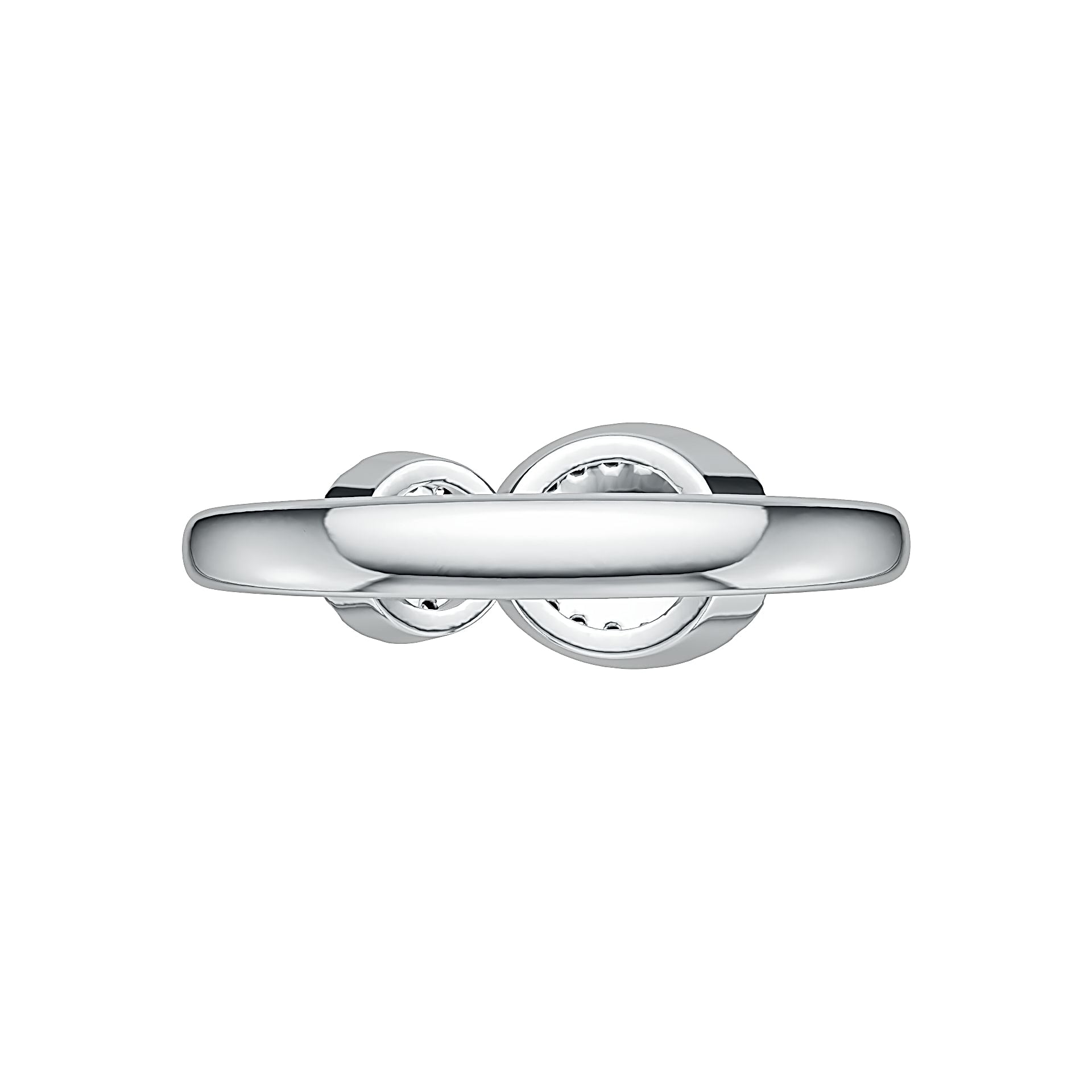 Sterling Silver Ring Toi et Moi Theme with White topaz or Moissanite DHJ