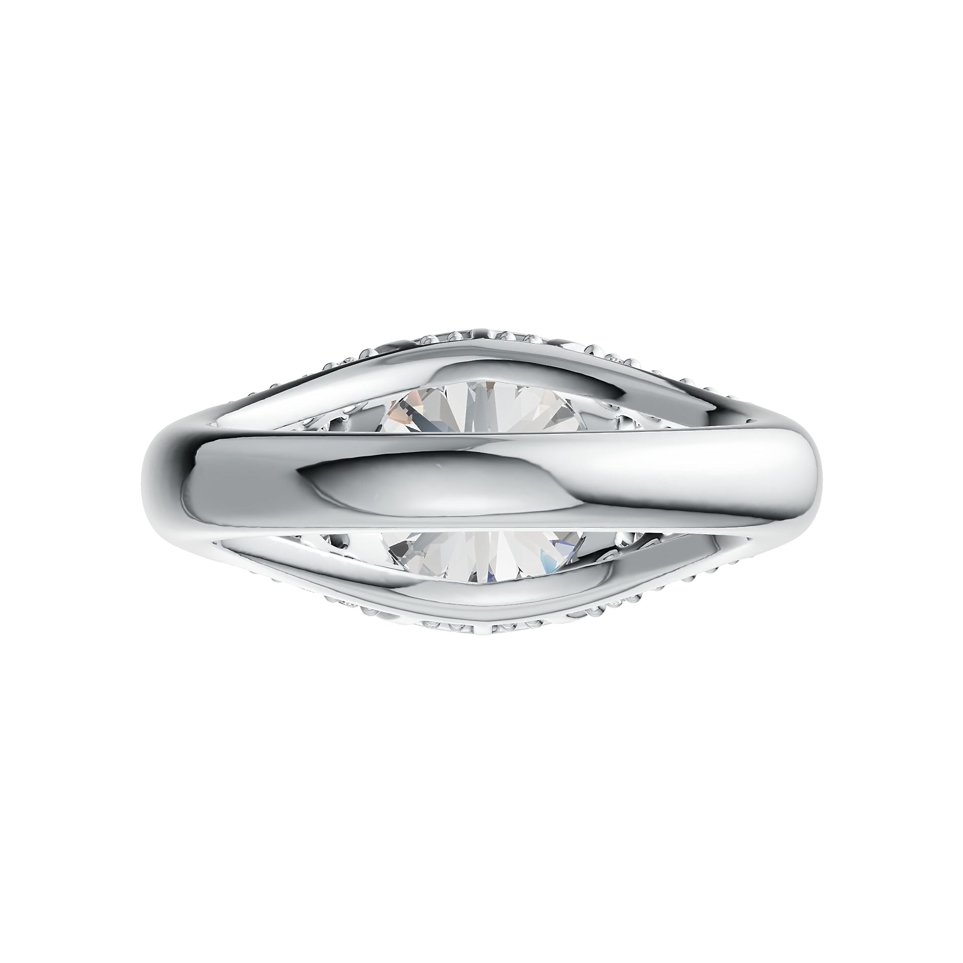 Sterling Silver Semi Mount Ring Setting Round RD 10.5mm DHJ