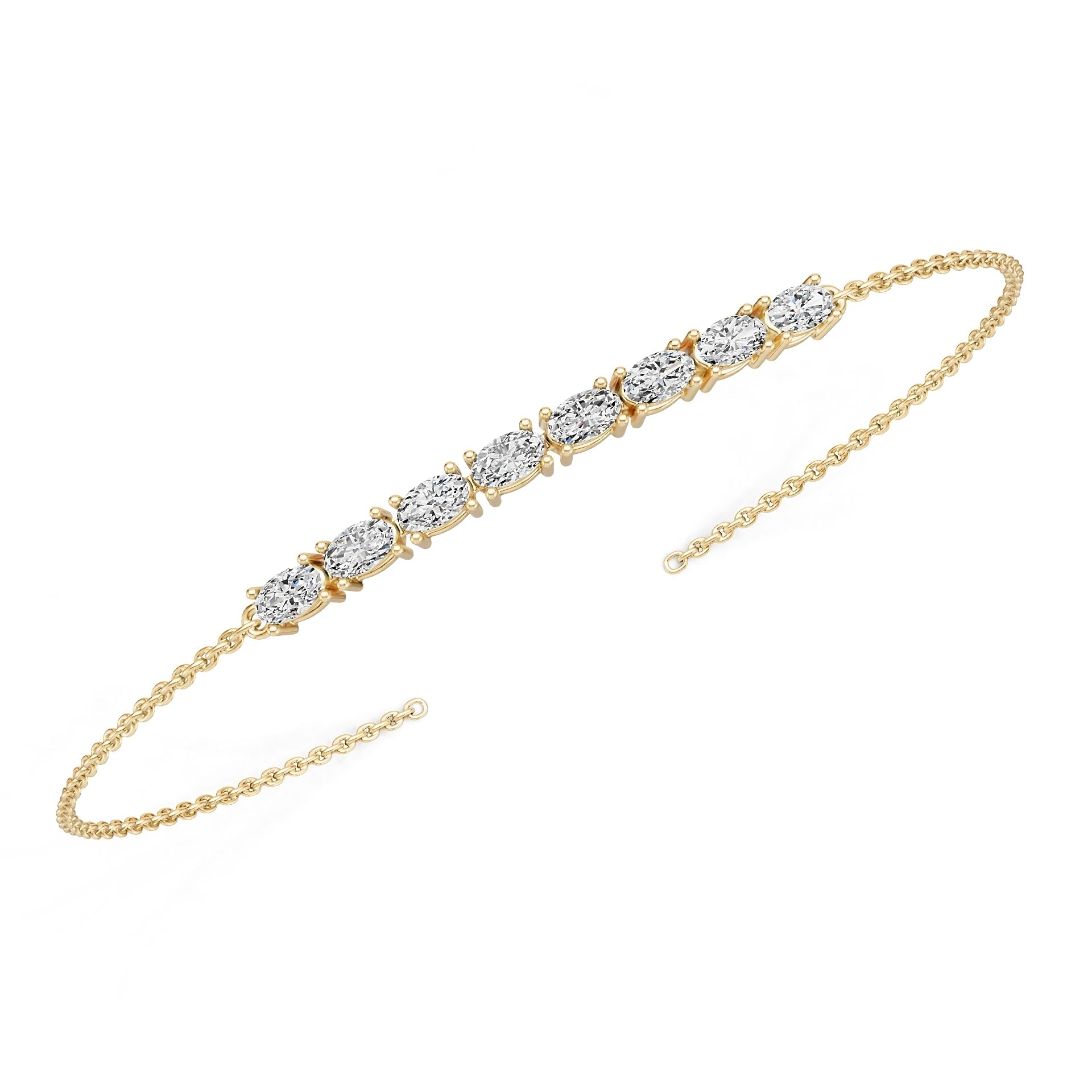 10K Gold Semi Mount Bracelet Setting Oval Ov 5x3mm Syz Jewelry