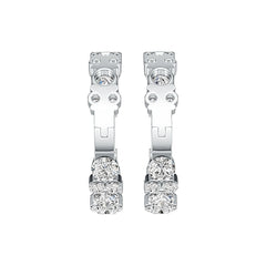 10K Gold Semi Mount Earrings Setting Round RD 5x5mm Moissanite Accent DHJ