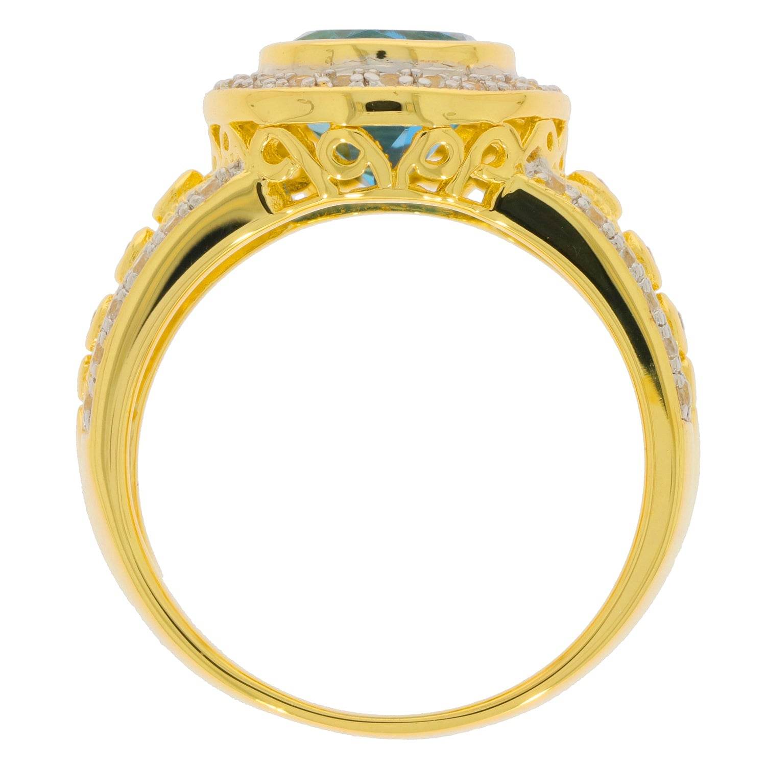 10K Gold Semi Mount Ring Setting Oval OV 10X8mm Halo Full Bezel Set Moissanite Accent Syzjewelry