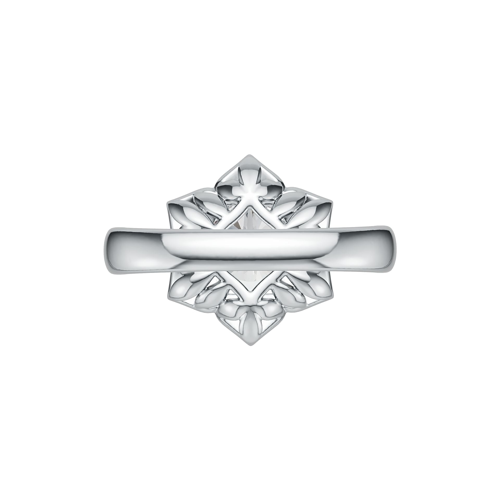 Sterling Silver Semi Mount Ring Setting Round RD 9.5mm DHJ