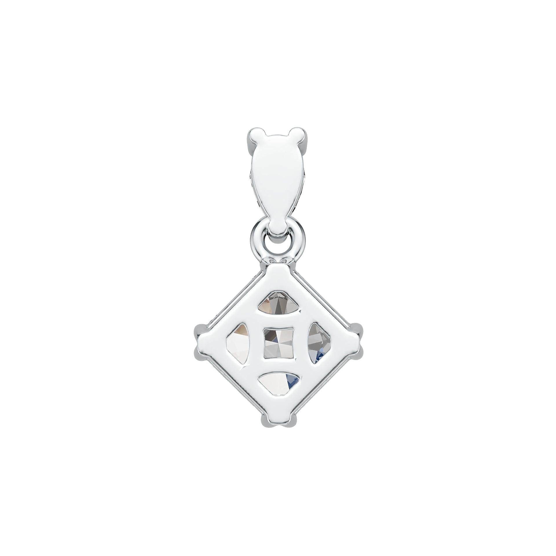 Sterling Silver Semi Mount Pendant Setting Emerald OCT 7X7mm DHJ