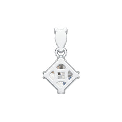 Sterling Silver Semi Mount Pendant Setting Emerald OCT 7X7mm DHJ