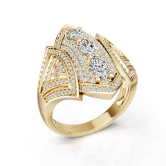 18K Gold Semi Mount Ring Setting Oval Ov 5x4mm Diamond Accent Syz Jewelry