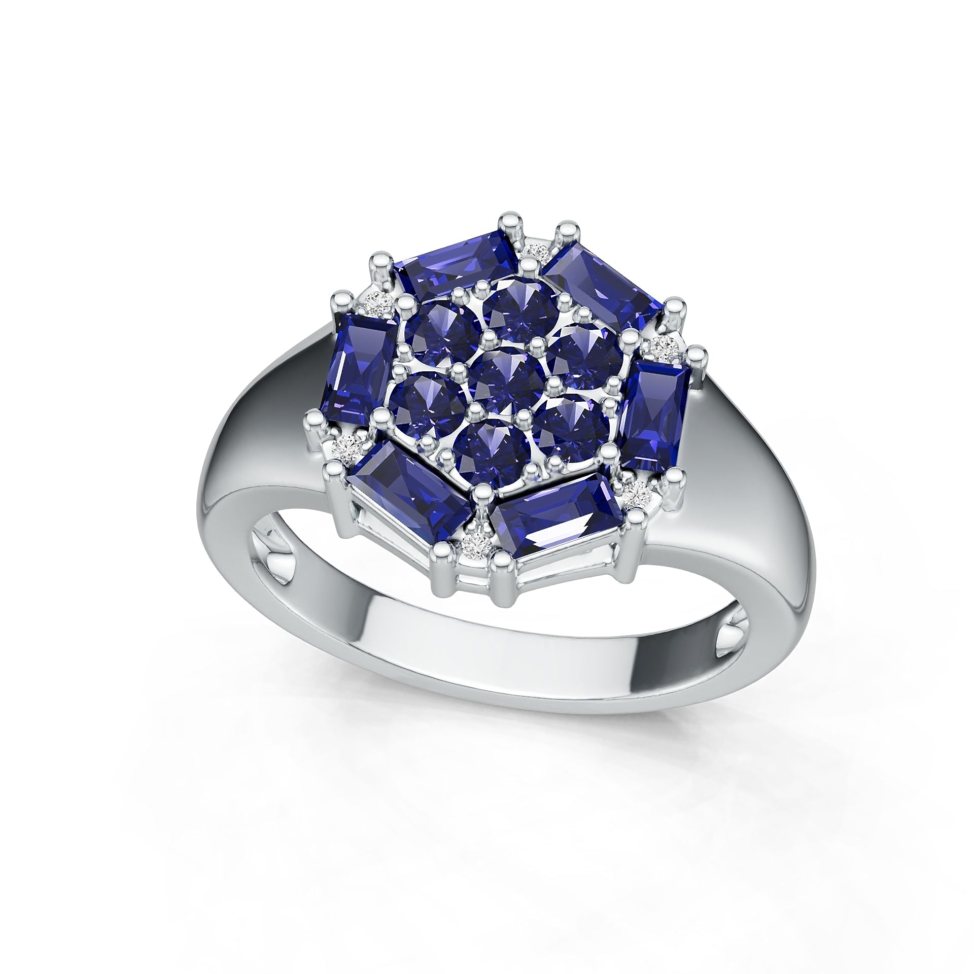 Platinum Semi Mount Ring Setting Round Ro 4x2mm Syz Jewelry