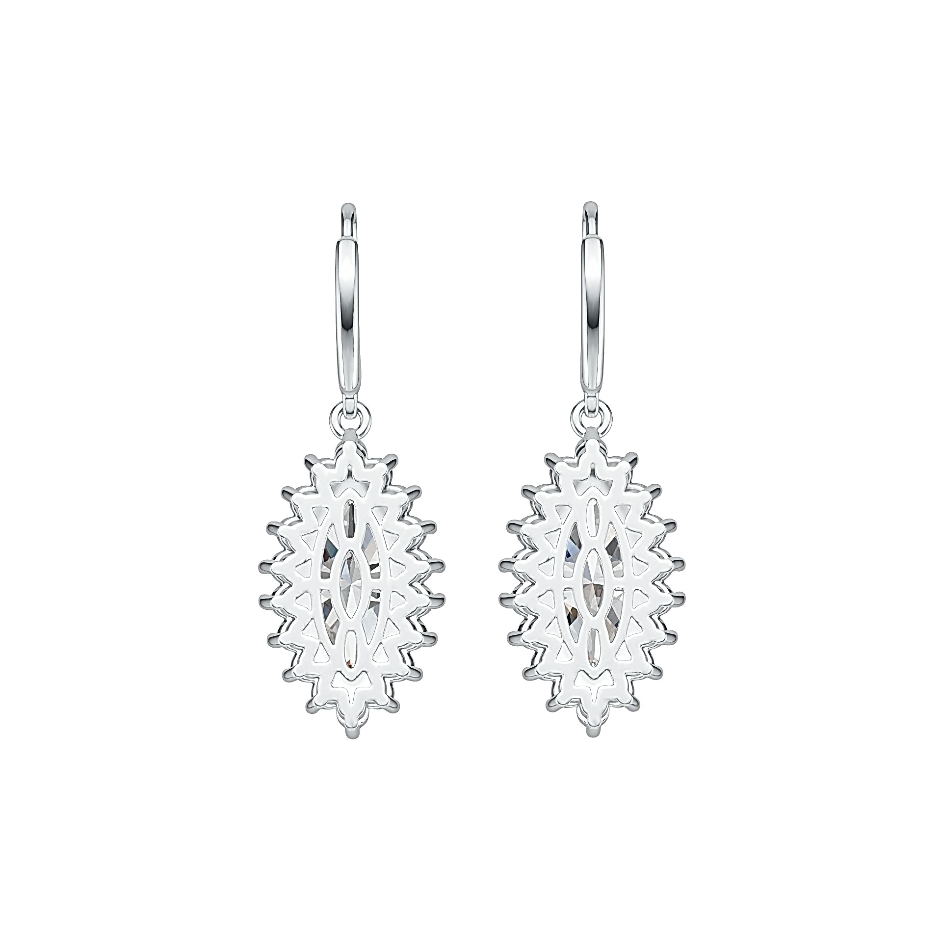 Sterling Silver Semi Mount Earrings Setting Marquise MQ 15X7mm - Syzjewelry