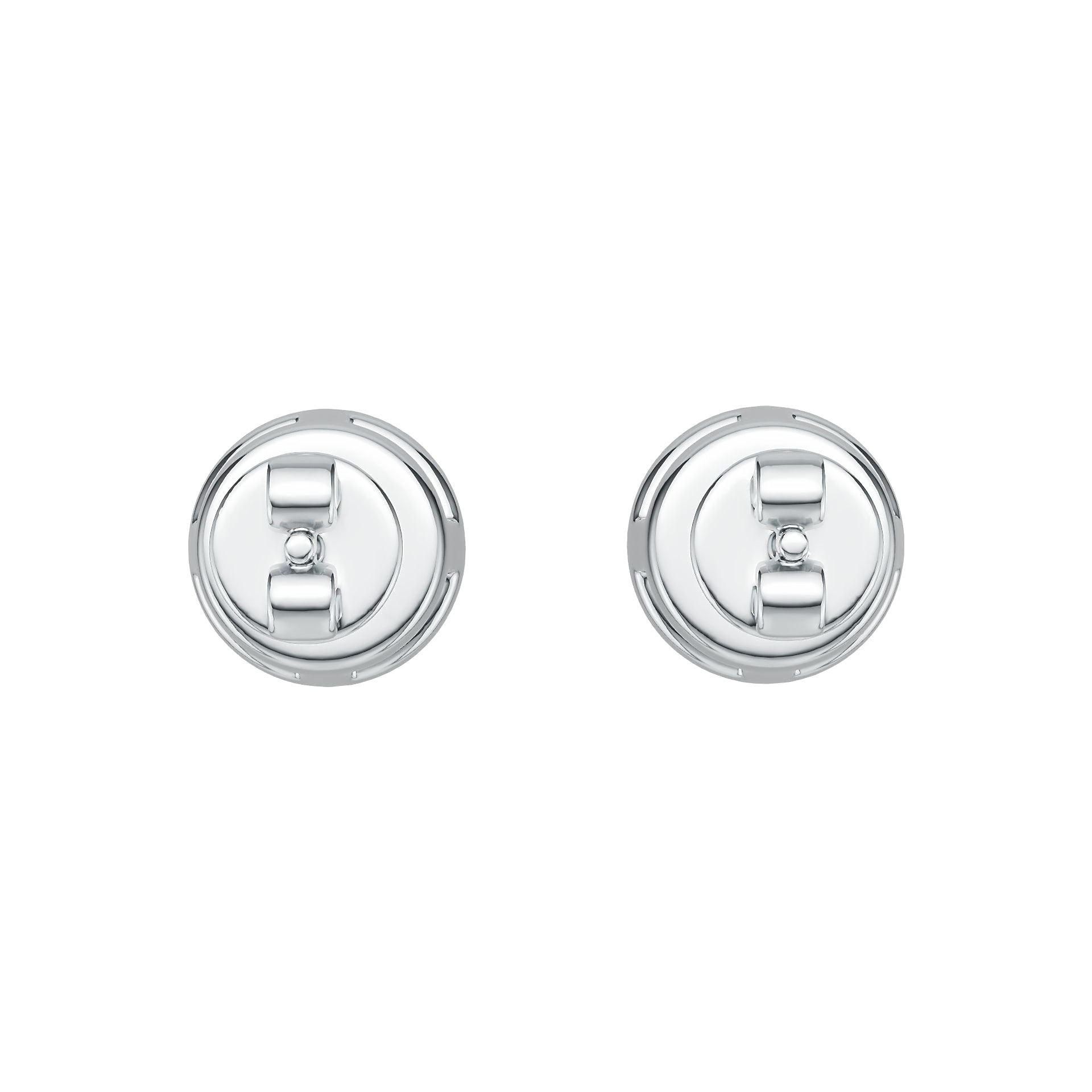 Sterling Silver Semi Mount Earrings Setting Round RD 4x4mm Halo DHJ