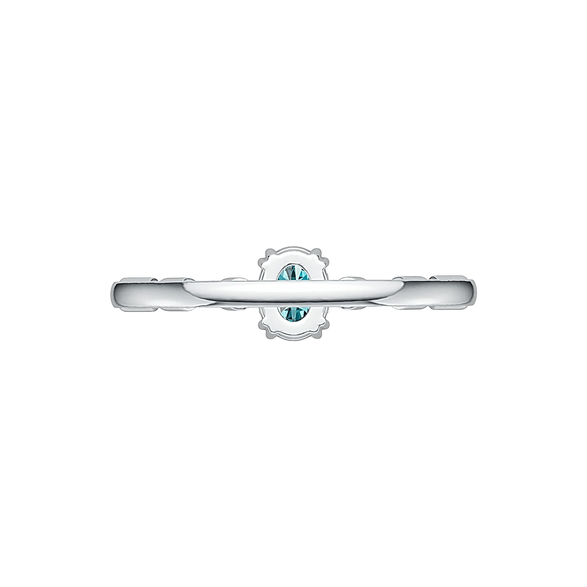 18K Gold Semi Mount Ring Setting Oval OV 7x5mm Solitaire Diamond Accent DHJ
