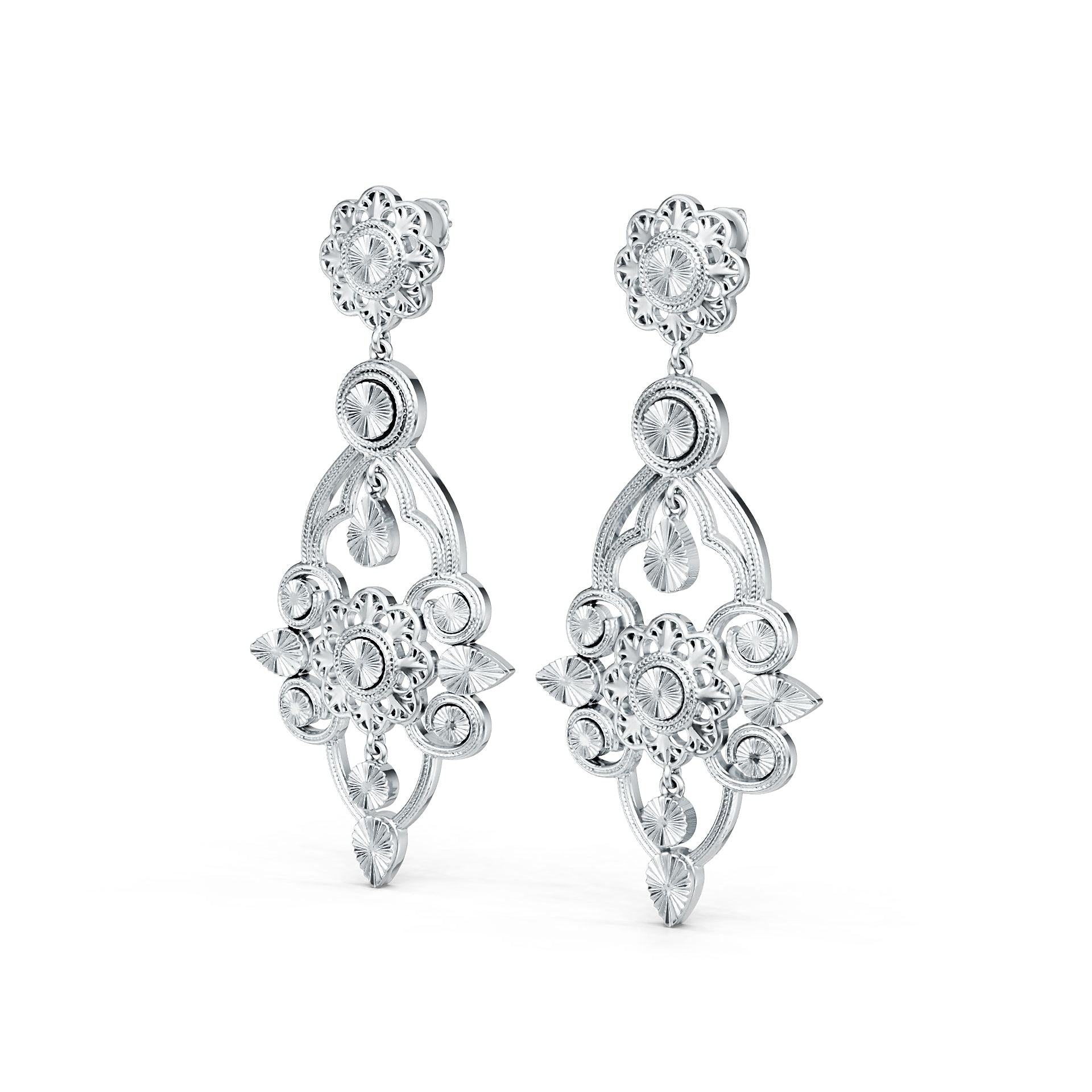 10K Gold Semi Mount Earrings Setting Round Ro 6x6mm Syz Jewelry