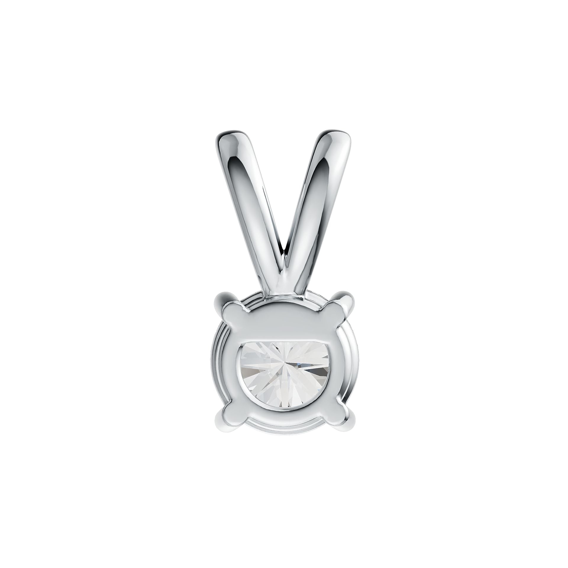 Sterling Silver Semi Mount Pendant Setting Round RD 6.5mm DHJ